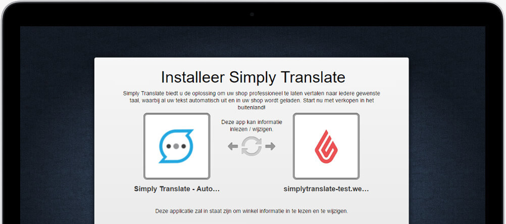 simply translate platform direct koppelen